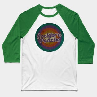 Rockford Peaches  - Retro Circle - DESIGN -  Vintage Baseball T-Shirt